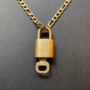Louis Vuitton Lock & Key and Gold Necklace